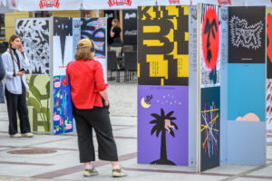 Prace studentów PJATK na Konfrontacjach Plakatu Studenckiego w Tarnowie 2023