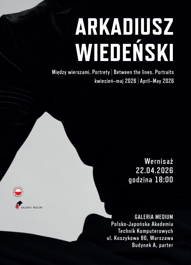 Plakat promujący wernisaż Arkadiusza Wiedeńskiego
