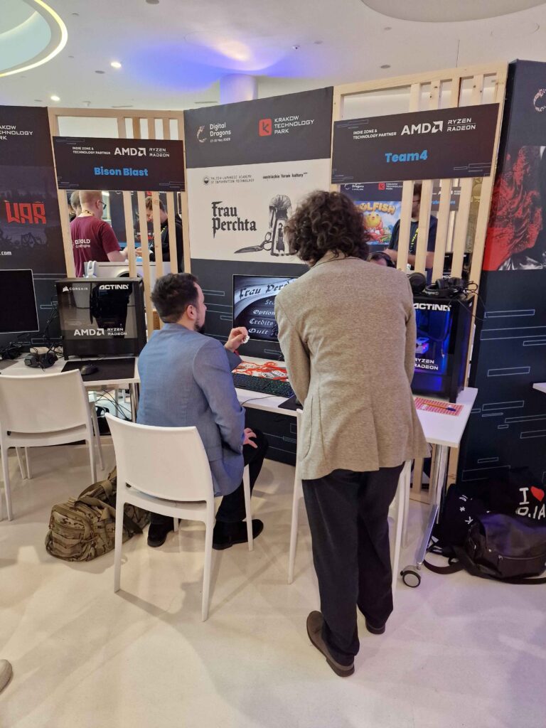 Students from Game Lab at the Digital Dragons conference