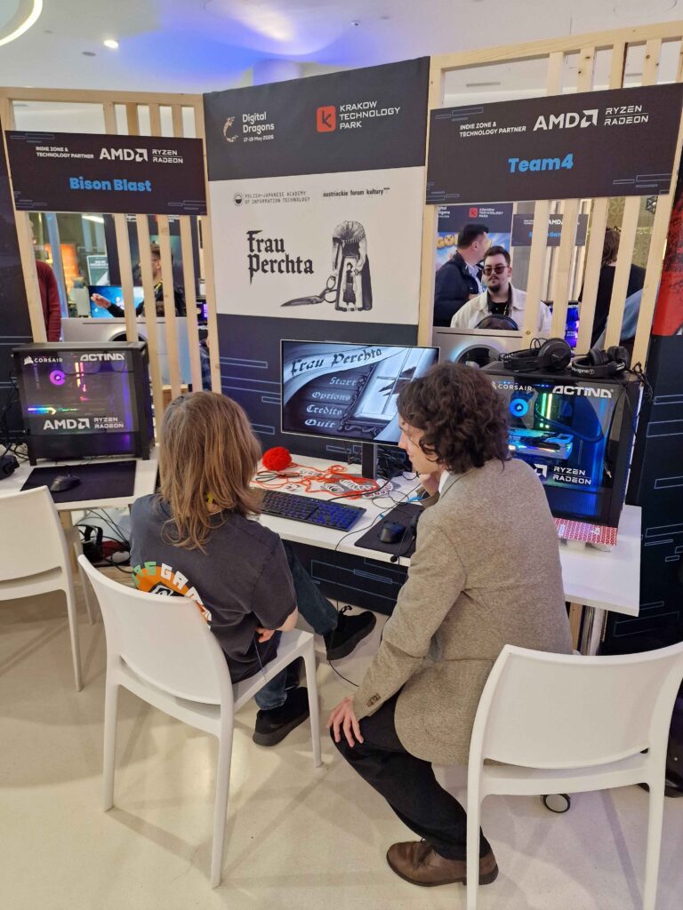 Students from Game Lab at the Digital Dragons conference