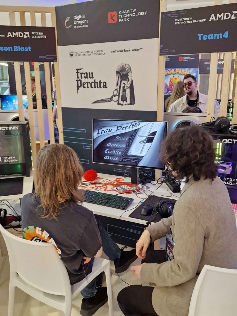 Students from Game Lab at the Digital Dragons conference