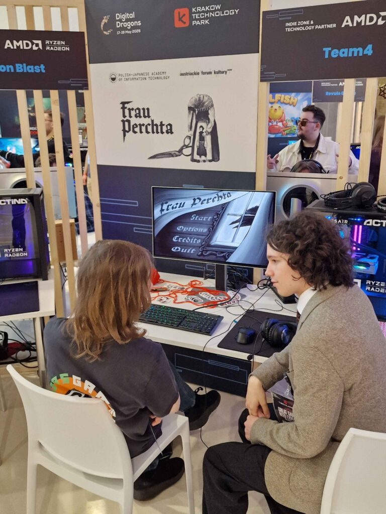 Students from Game Lab at the Digital Dragons conference