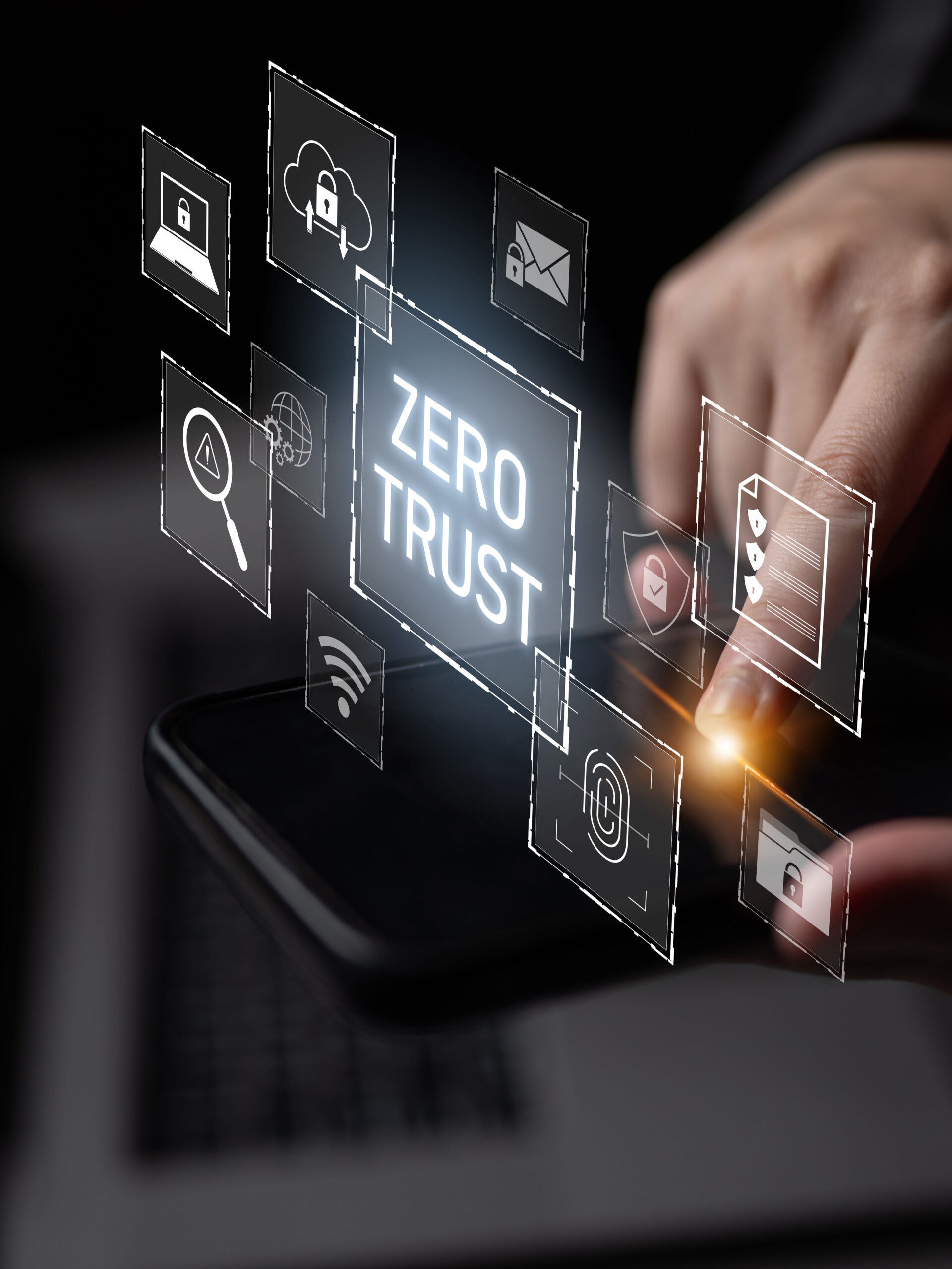 Zero trust model enhances data protection. Zero trust blocks unauthorized access, secures devices, zero trust defends networks, and zero trust verifies users continuously. Latch