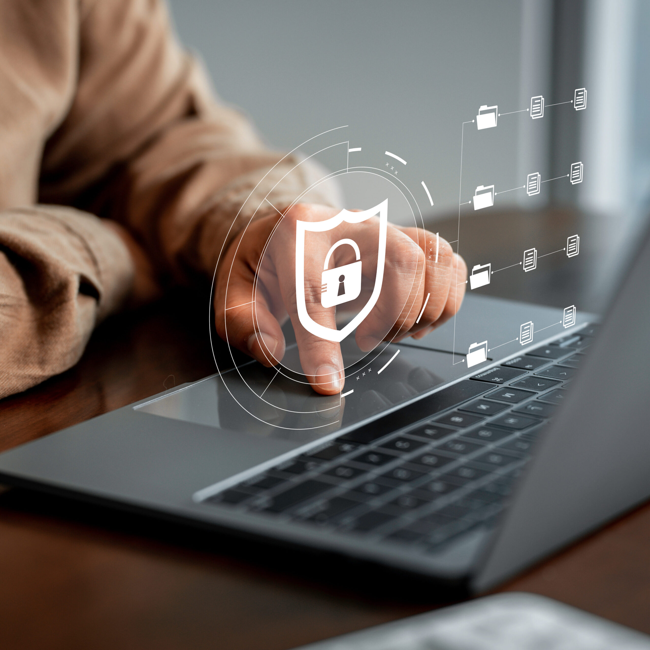 security document information business login file folder, management cybersecurity technology, concept digital security corporate database professional company, connection laptop server cloud screen.