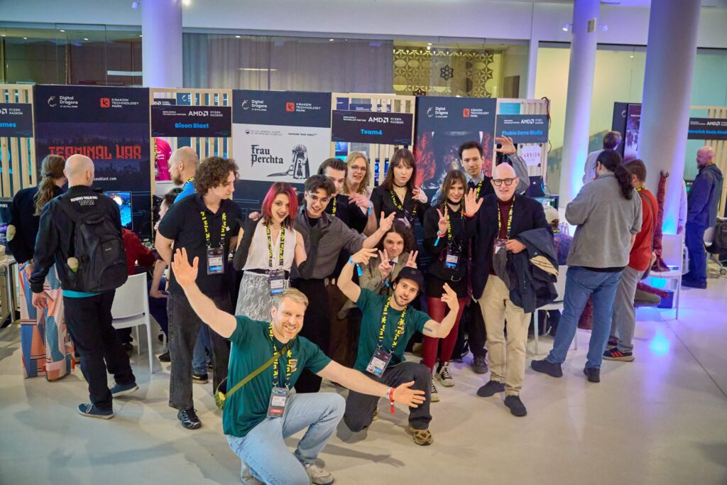 Students from Game Lab at the Digital Dragons conference