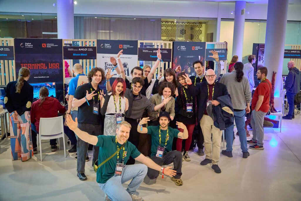 Students from Game Lab at the Digital Dragons conference