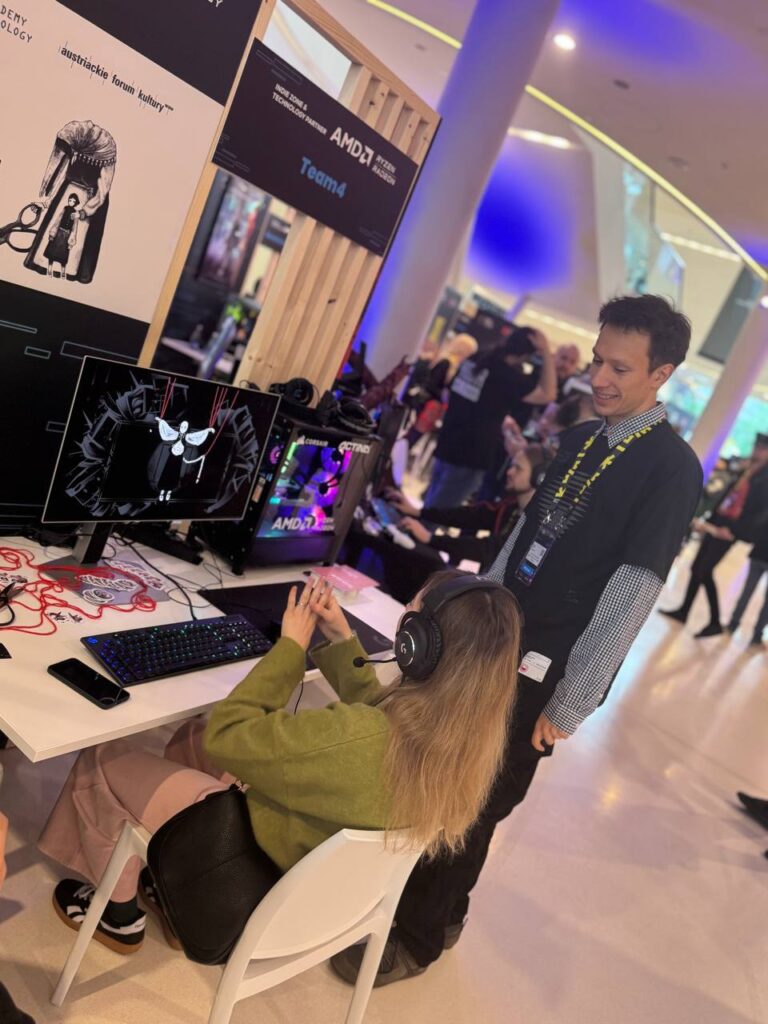 Students from Game Lab at the Digital Dragons conference